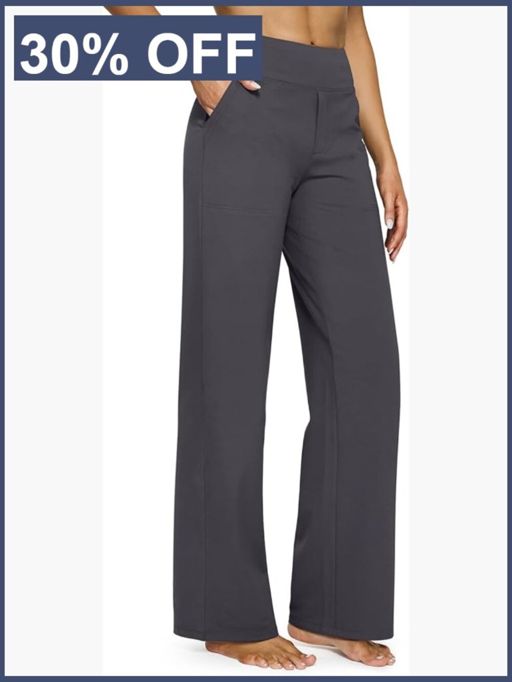 Wide Leg Yoga Pants with Pockets High Waist Stretch Dress Sweatpants